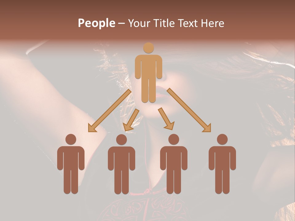 Red Glamour Brunette PowerPoint Template