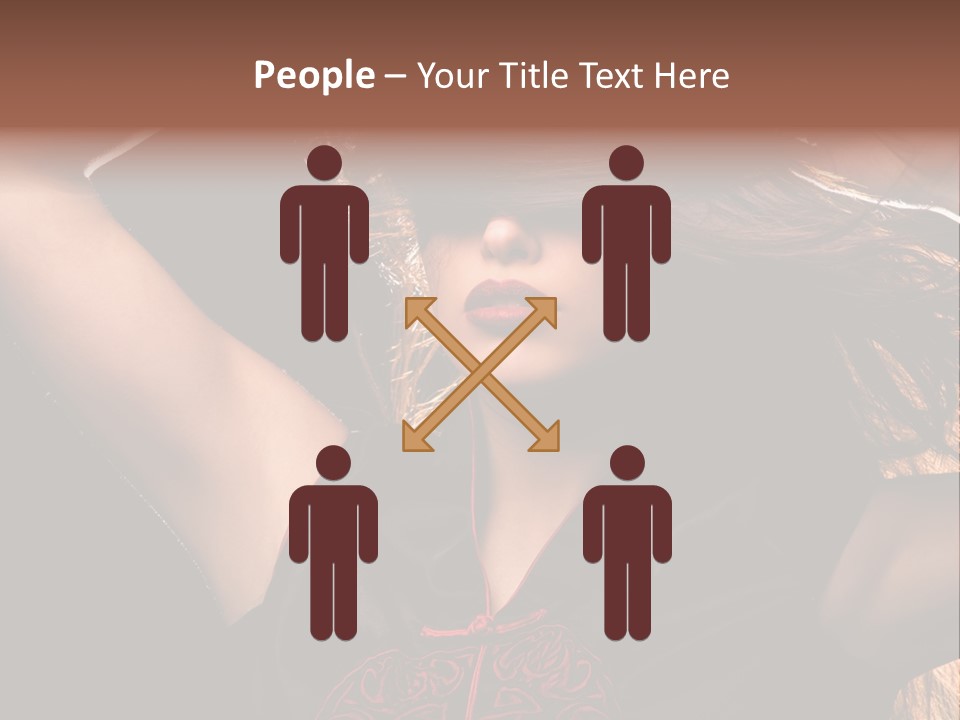 Red Glamour Brunette PowerPoint Template