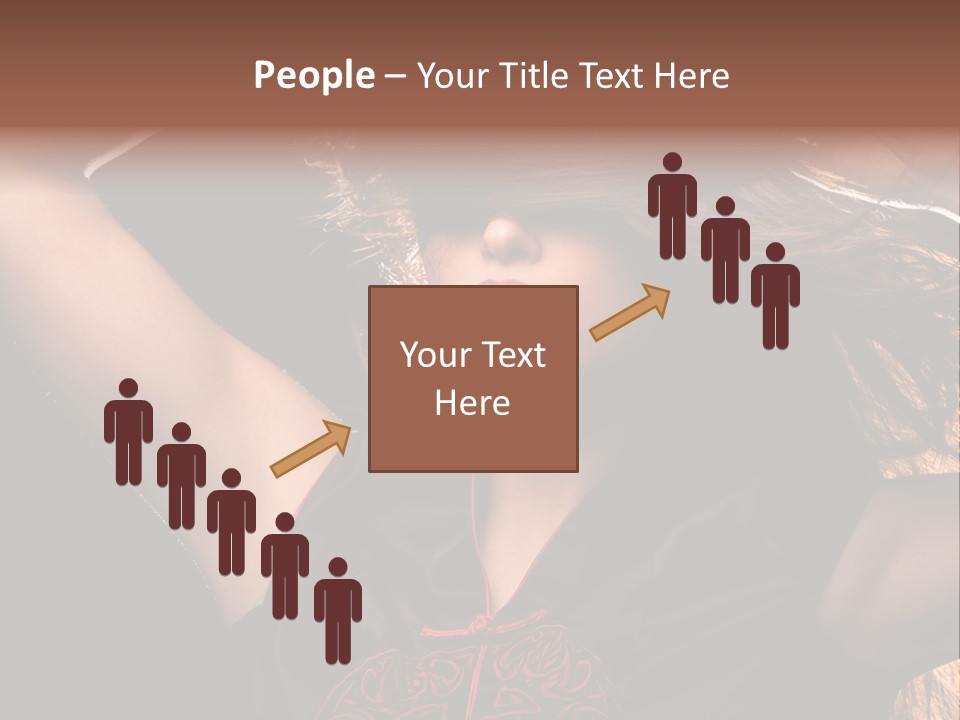 Red Glamour Brunette PowerPoint Template