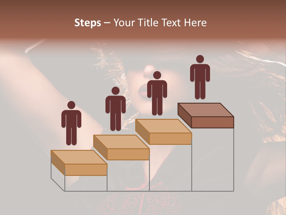 Red Glamour Brunette PowerPoint Template