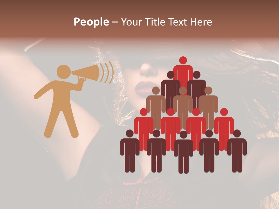 Red Glamour Brunette PowerPoint Template