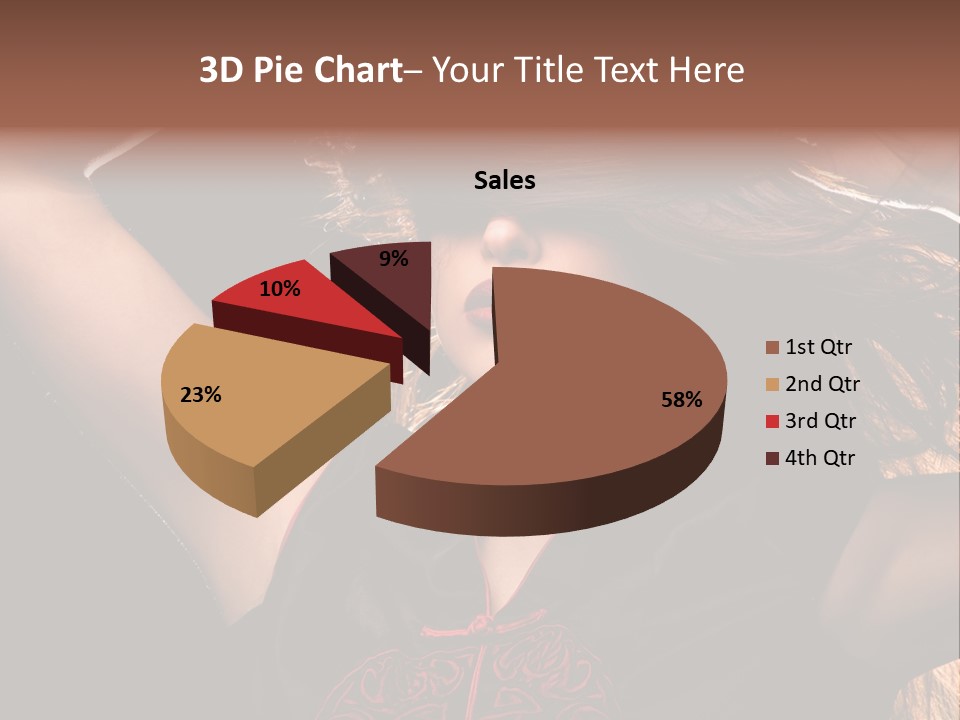 Red Glamour Brunette PowerPoint Template