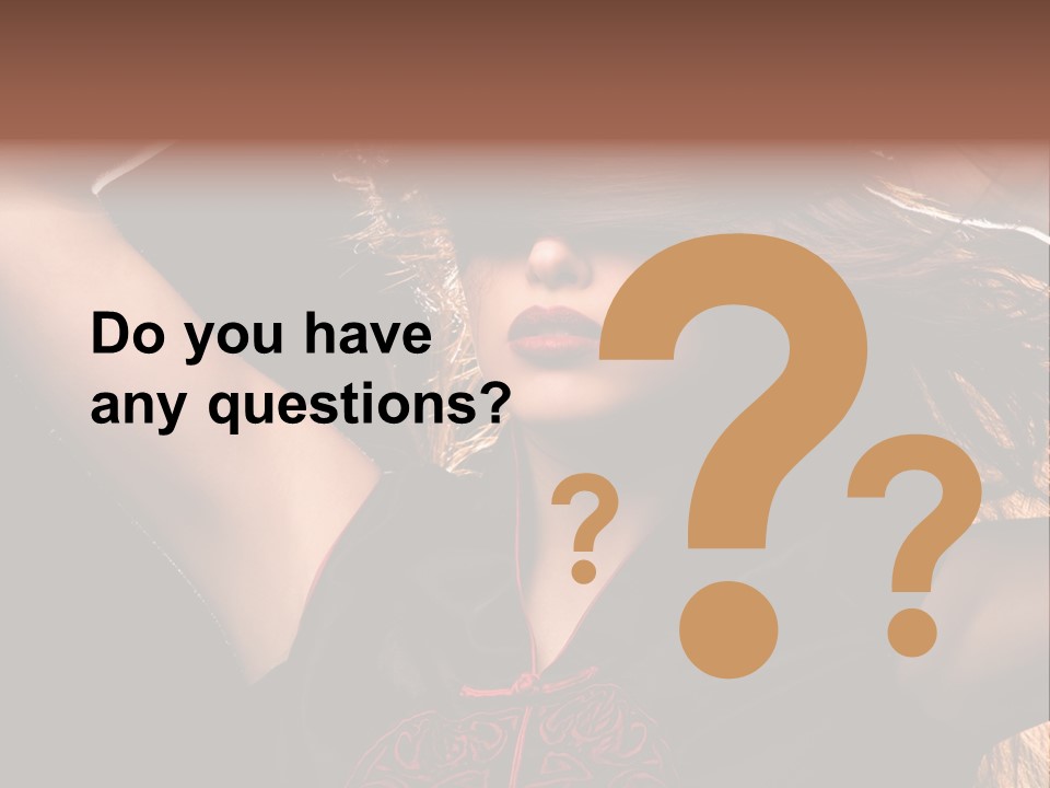 Red Glamour Brunette PowerPoint Template