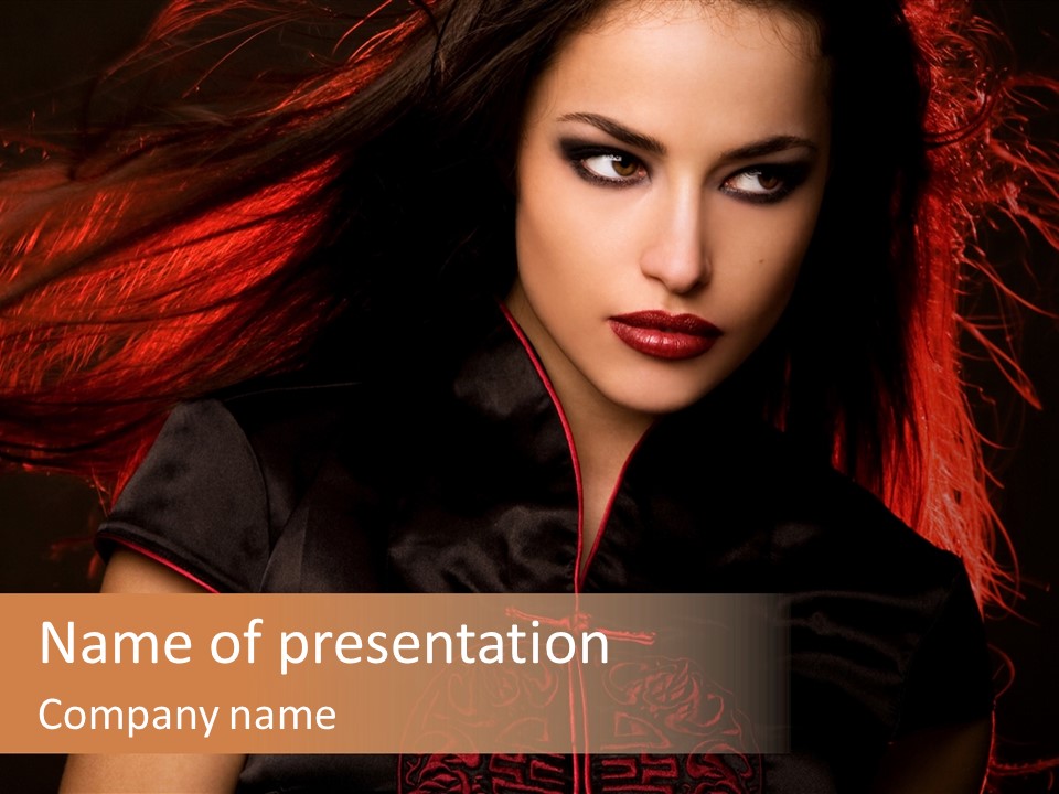 Makeup Beautiful Mysterious PowerPoint Template