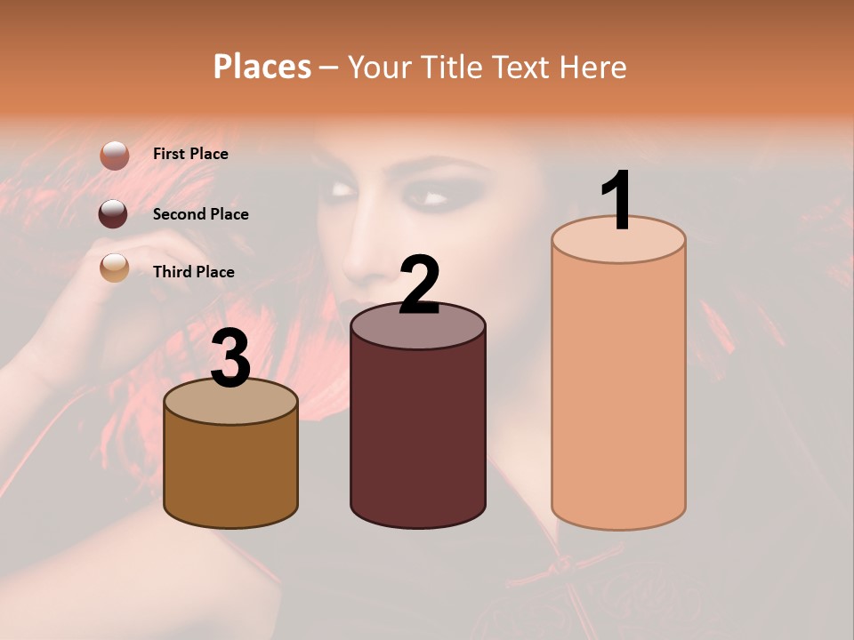 Brunette Lips Woman PowerPoint Template