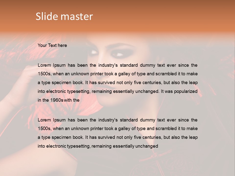 Brunette Lips Woman PowerPoint Template