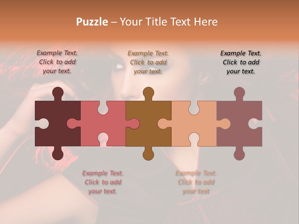 Brunette Lips Woman PowerPoint Template