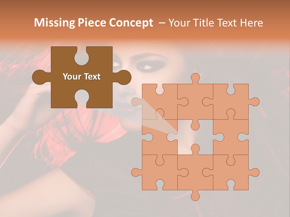 Brunette Lips Woman PowerPoint Template