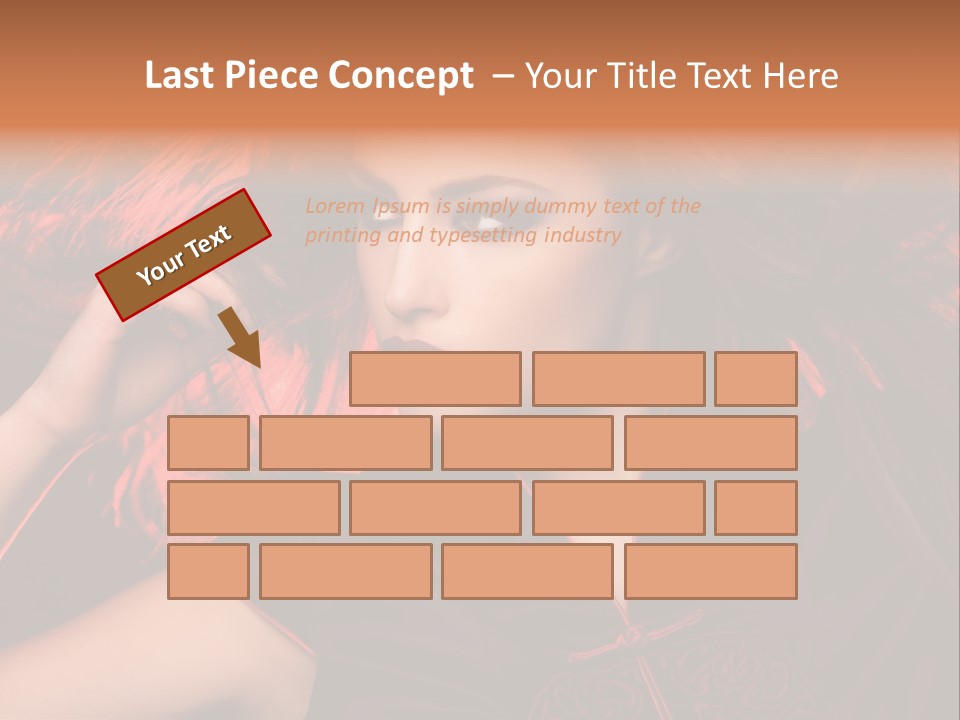 Brunette Lips Woman PowerPoint Template