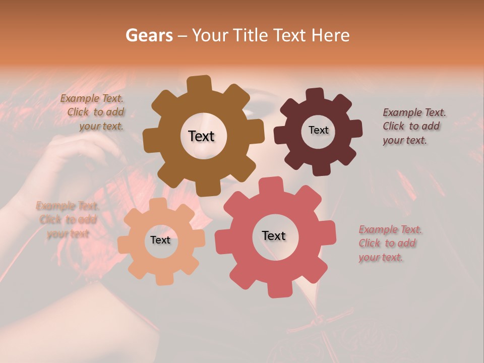 Brunette Lips Woman PowerPoint Template