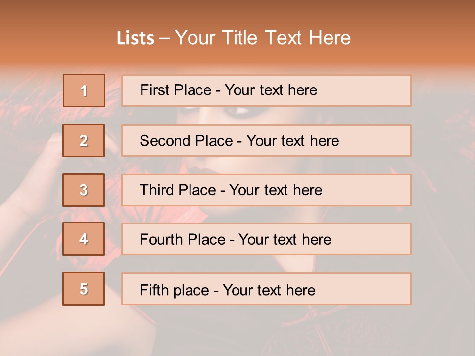 Brunette Lips Woman PowerPoint Template