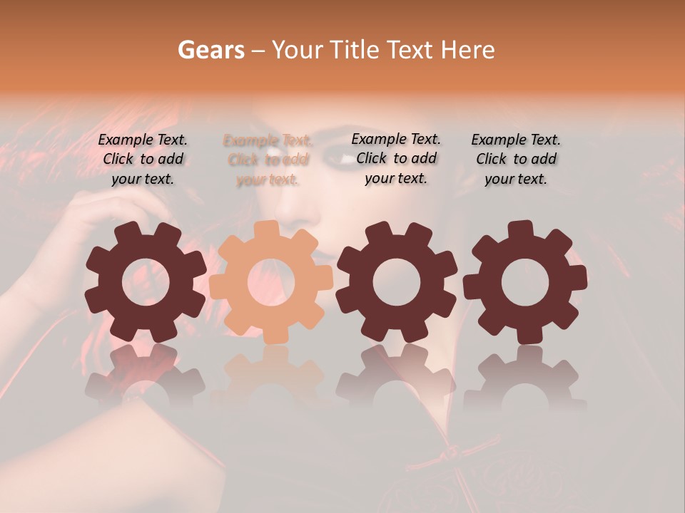 Brunette Lips Woman PowerPoint Template