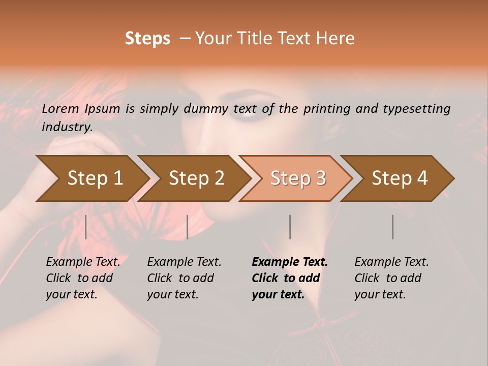 Brunette Lips Woman PowerPoint Template