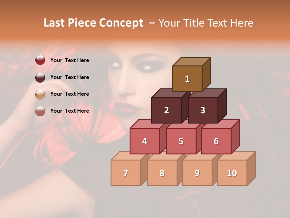 Brunette Lips Woman PowerPoint Template