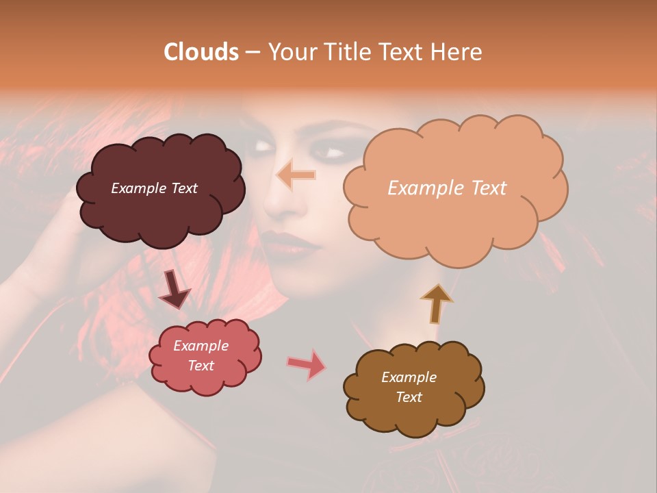 Brunette Lips Woman PowerPoint Template