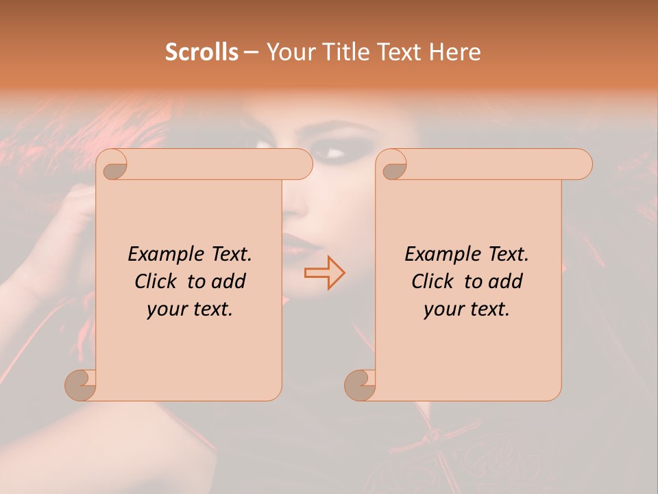 Brunette Lips Woman PowerPoint Template