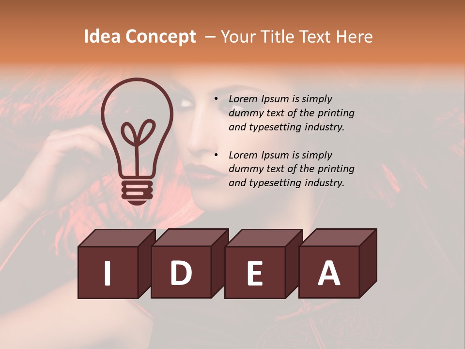 Brunette Lips Woman PowerPoint Template