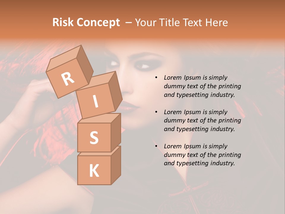 Brunette Lips Woman PowerPoint Template