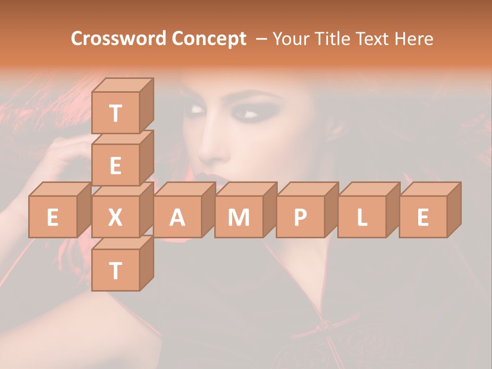 Brunette Lips Woman PowerPoint Template