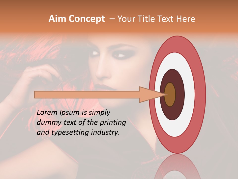 Brunette Lips Woman PowerPoint Template