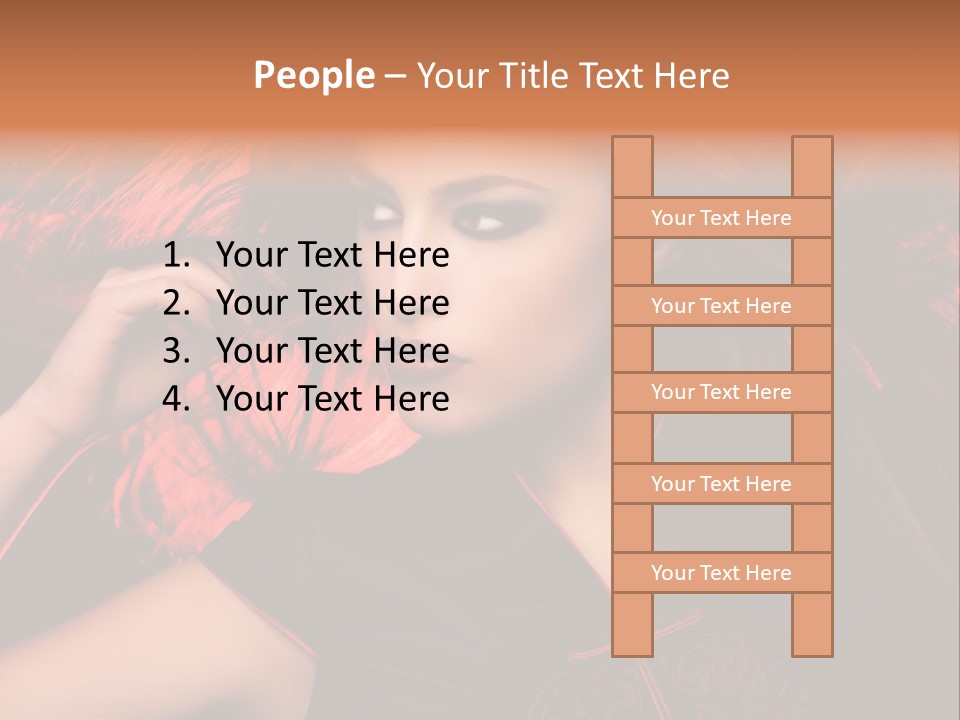 Brunette Lips Woman PowerPoint Template