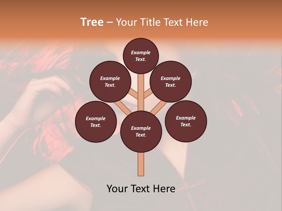 Brunette Lips Woman PowerPoint Template