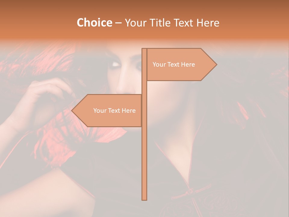 Brunette Lips Woman PowerPoint Template