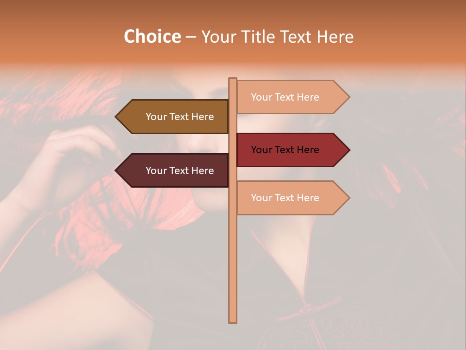 Brunette Lips Woman PowerPoint Template