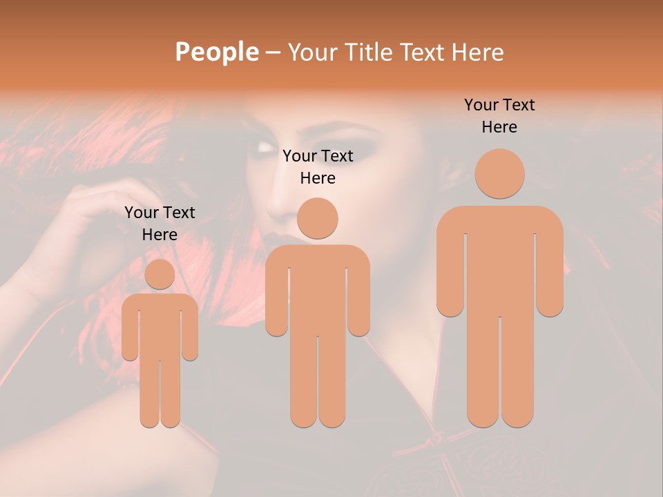 Brunette Lips Woman PowerPoint Template