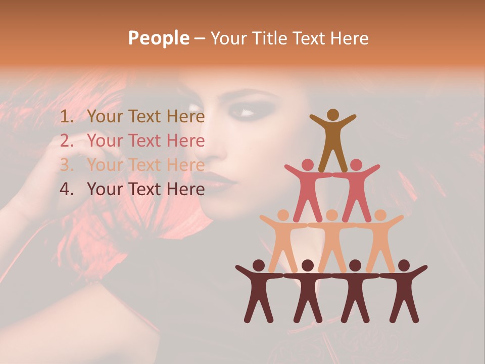 Brunette Lips Woman PowerPoint Template