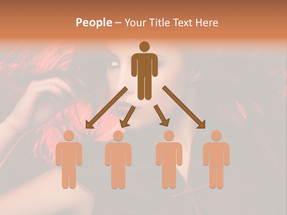 Brunette Lips Woman PowerPoint Template