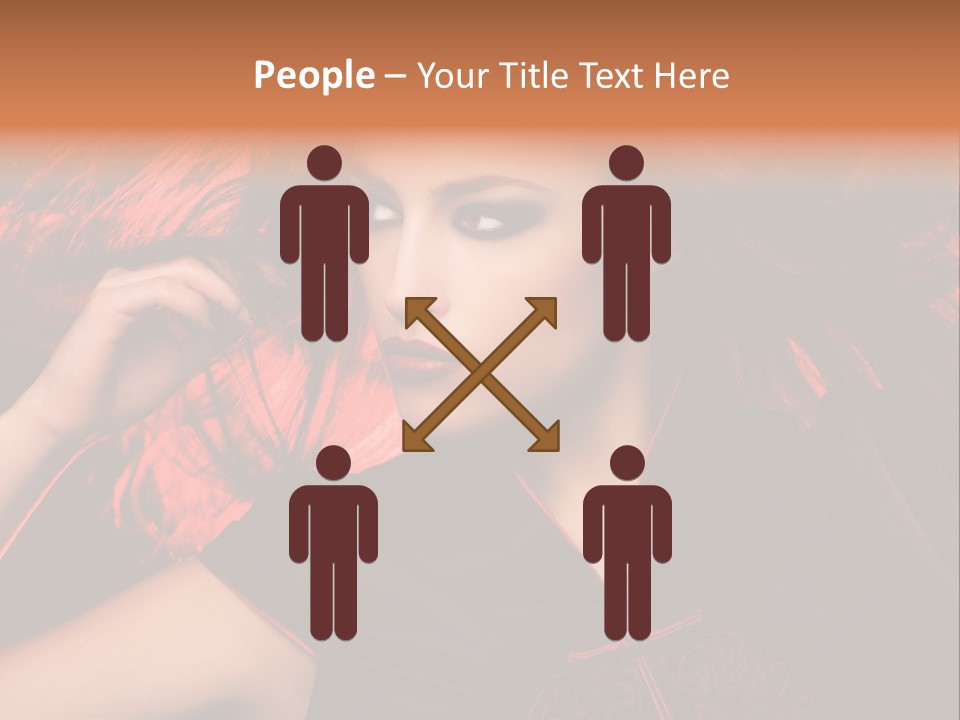 Brunette Lips Woman PowerPoint Template