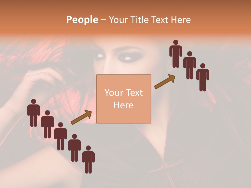 Brunette Lips Woman PowerPoint Template