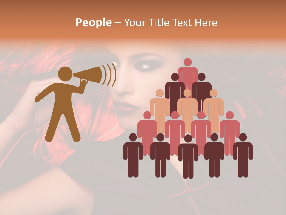 Brunette Lips Woman PowerPoint Template