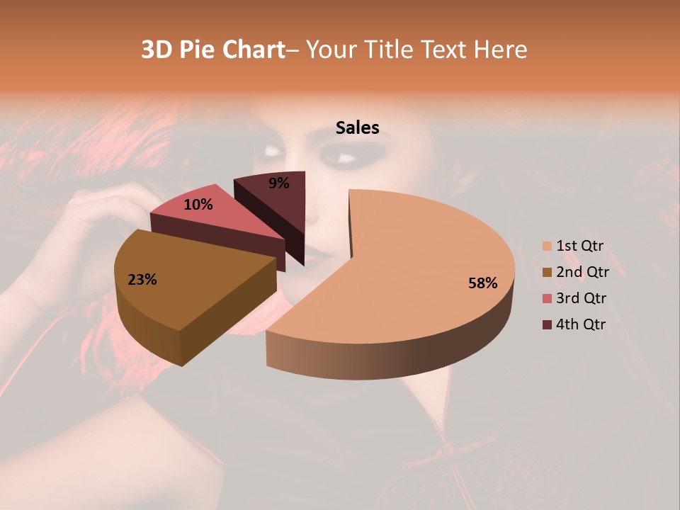 Brunette Lips Woman PowerPoint Template