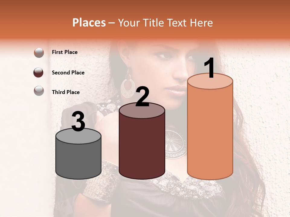 Model Face Outdoors PowerPoint Template