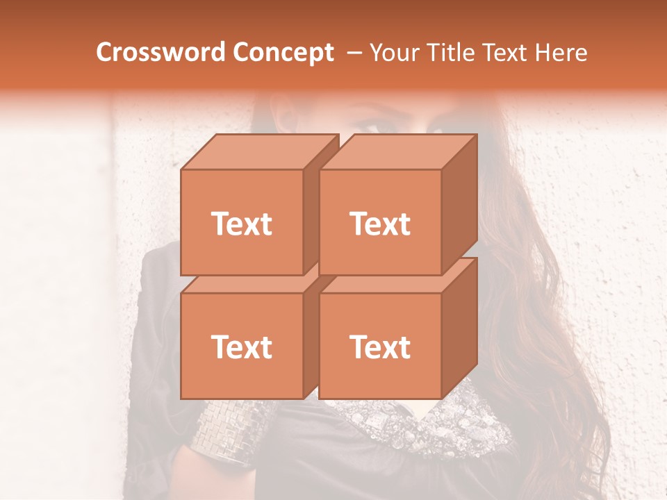 Model Face Outdoors PowerPoint Template