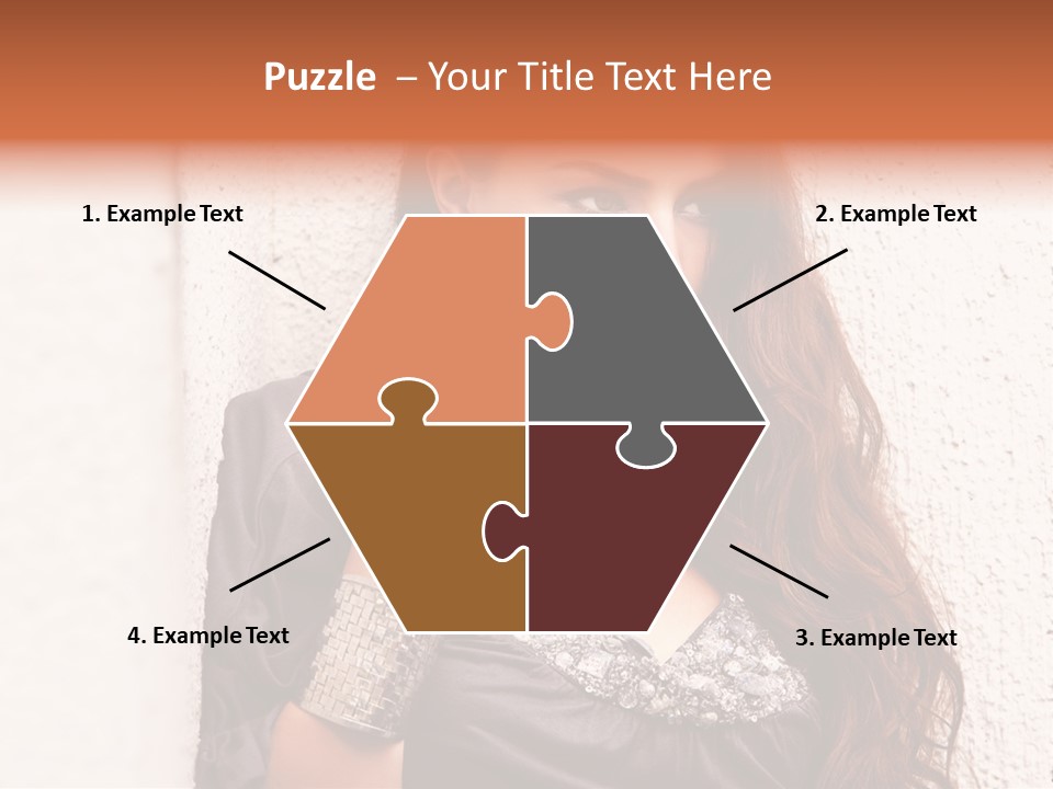 Model Face Outdoors PowerPoint Template