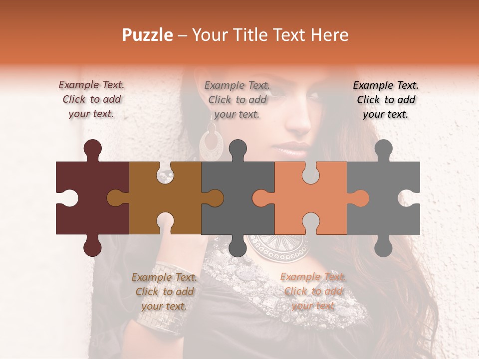 Model Face Outdoors PowerPoint Template