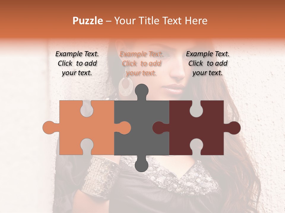 Model Face Outdoors PowerPoint Template