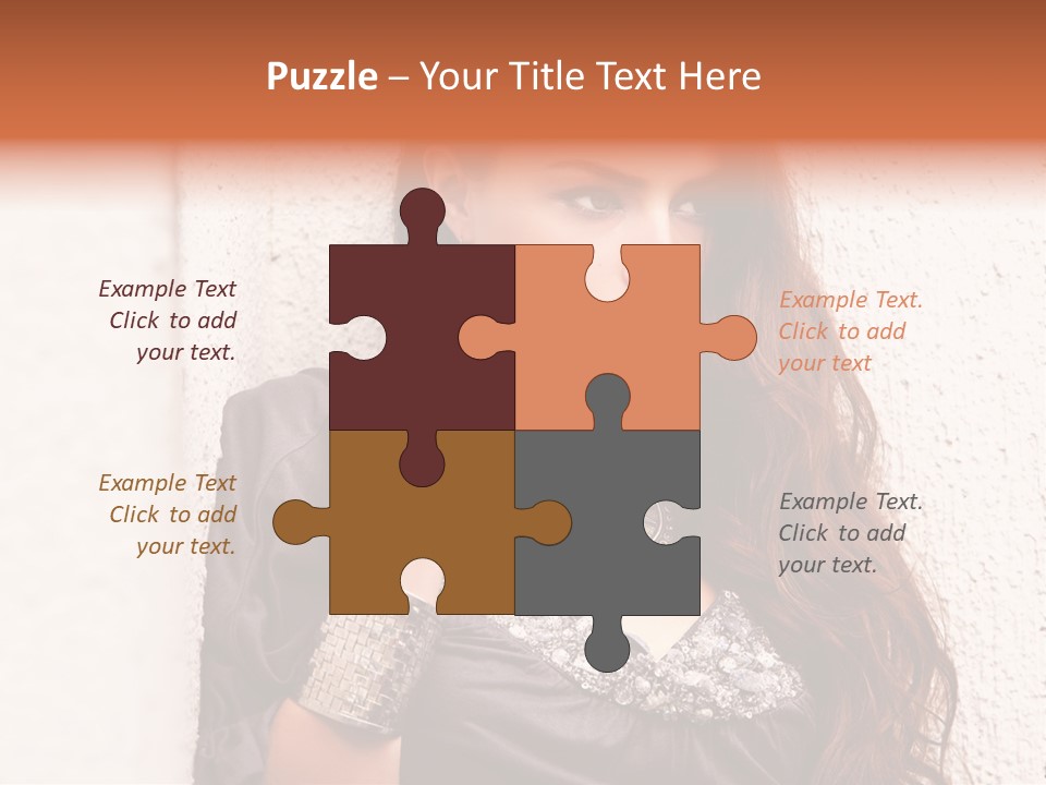 Model Face Outdoors PowerPoint Template