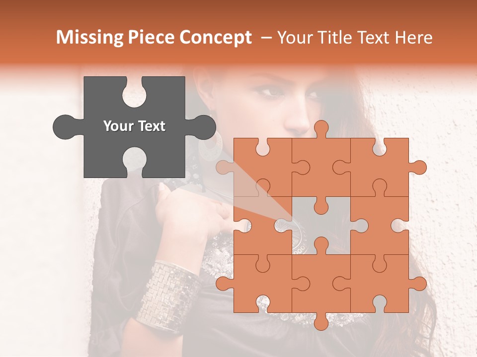 Model Face Outdoors PowerPoint Template