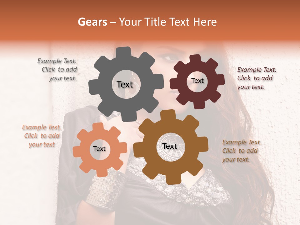 Model Face Outdoors PowerPoint Template