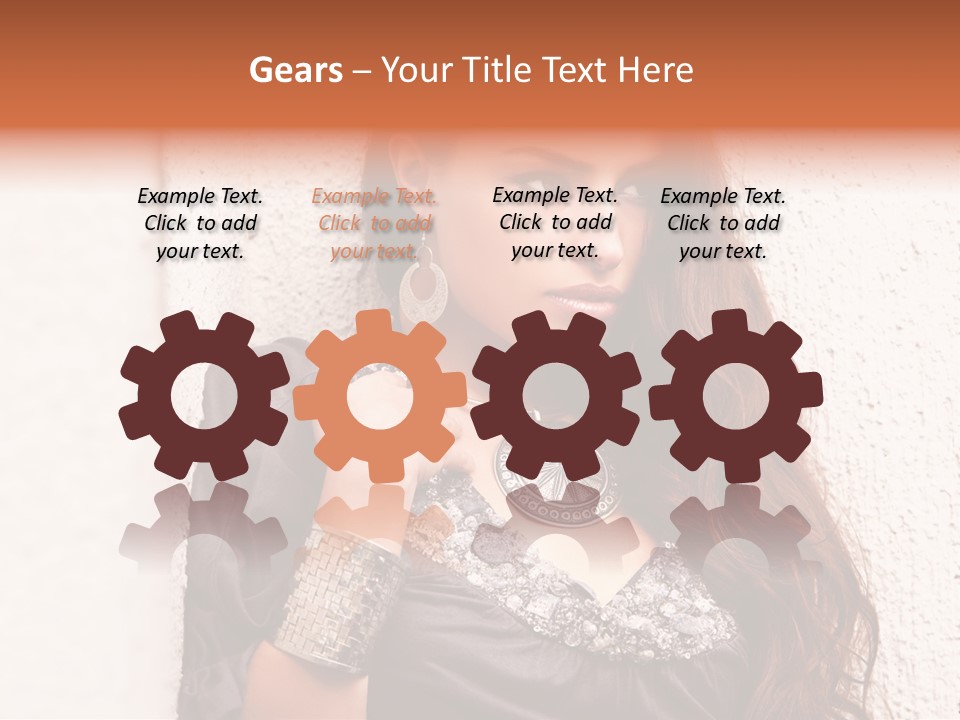 Model Face Outdoors PowerPoint Template