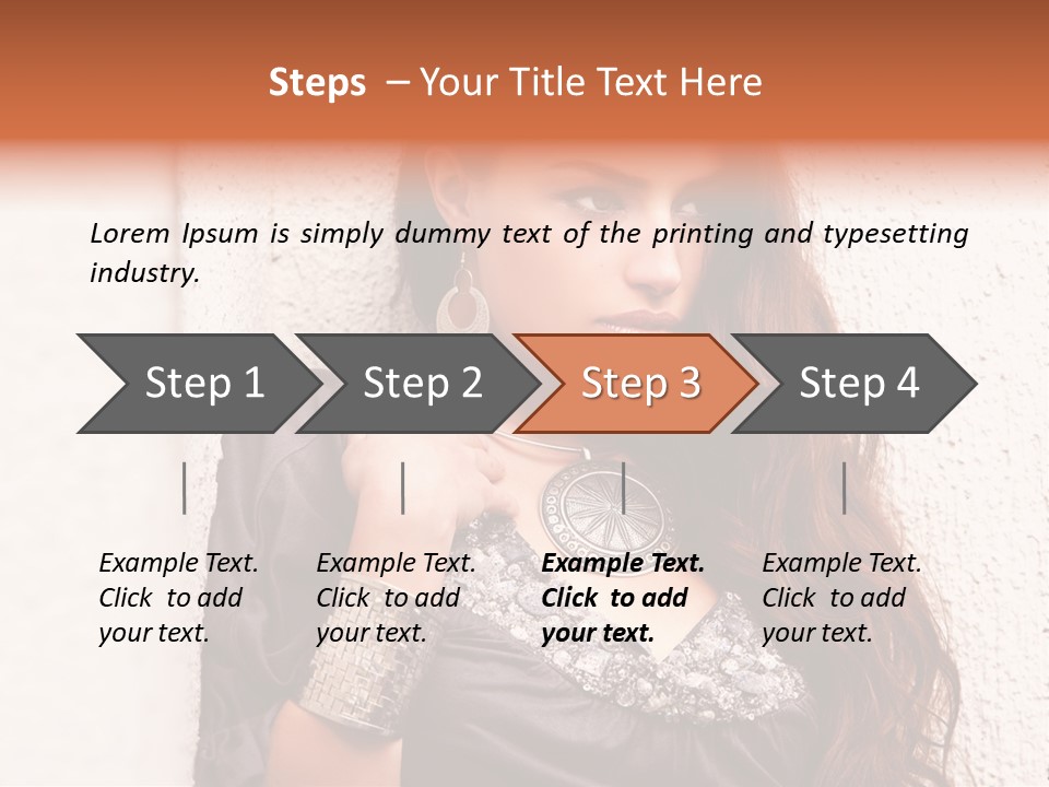 Model Face Outdoors PowerPoint Template