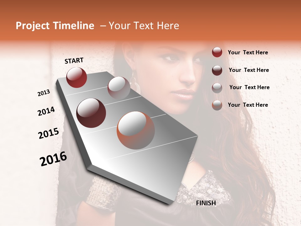 Model Face Outdoors PowerPoint Template