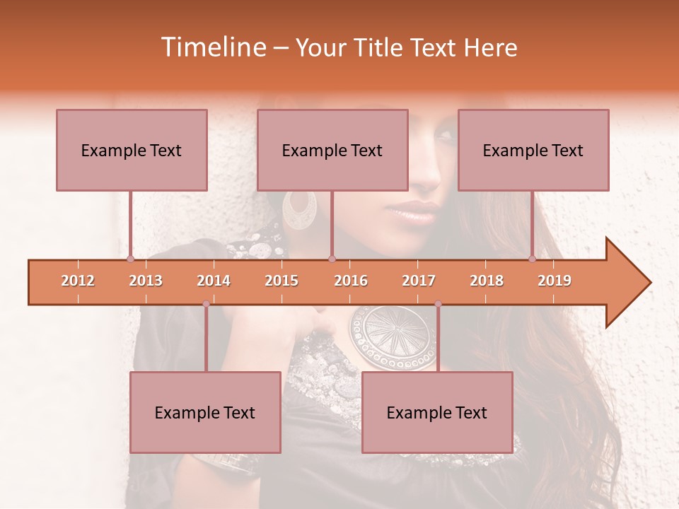 Model Face Outdoors PowerPoint Template