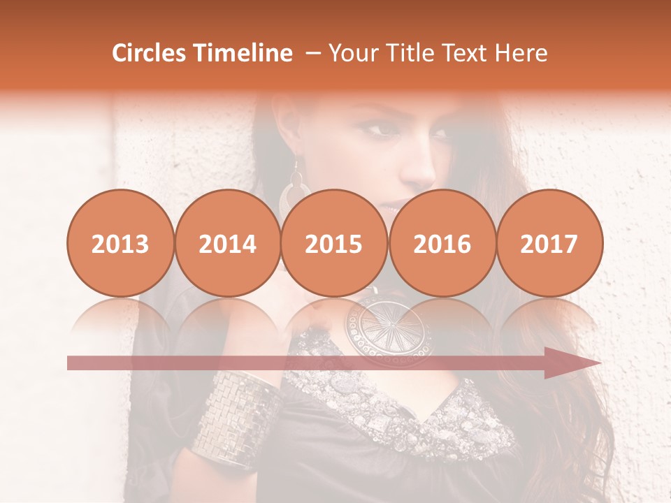 Model Face Outdoors PowerPoint Template