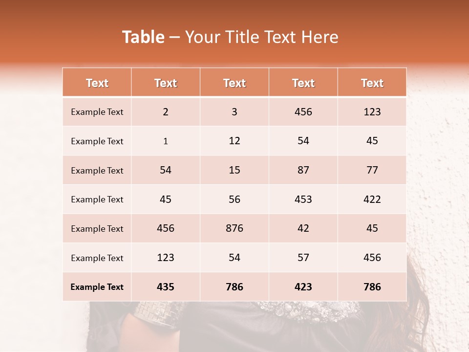 Model Face Outdoors PowerPoint Template