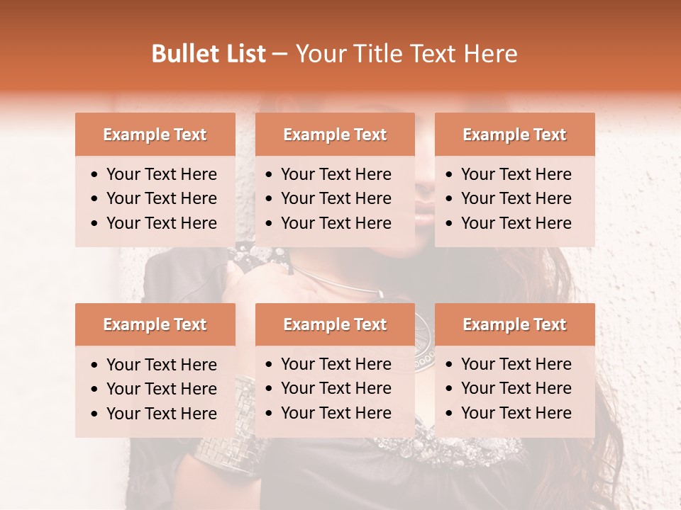 Model Face Outdoors PowerPoint Template
